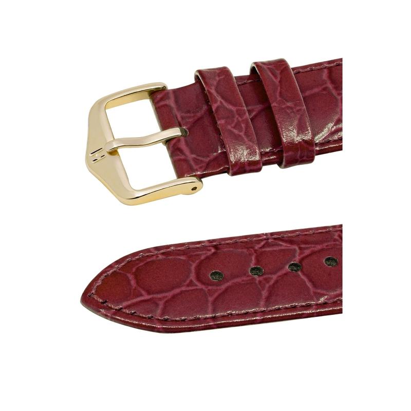 Hirsch Crocograin Bonded Leather Watch Strap