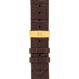 Hirsch DUKE Alligator Embossed Leather Watch Strap in BROWN