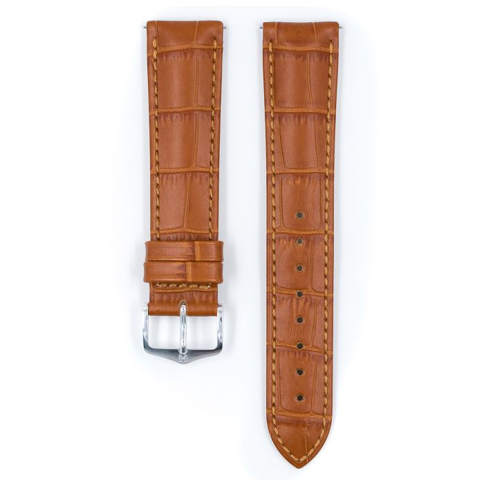 Hirsch DUKE Calf Watch Strap in HONEY