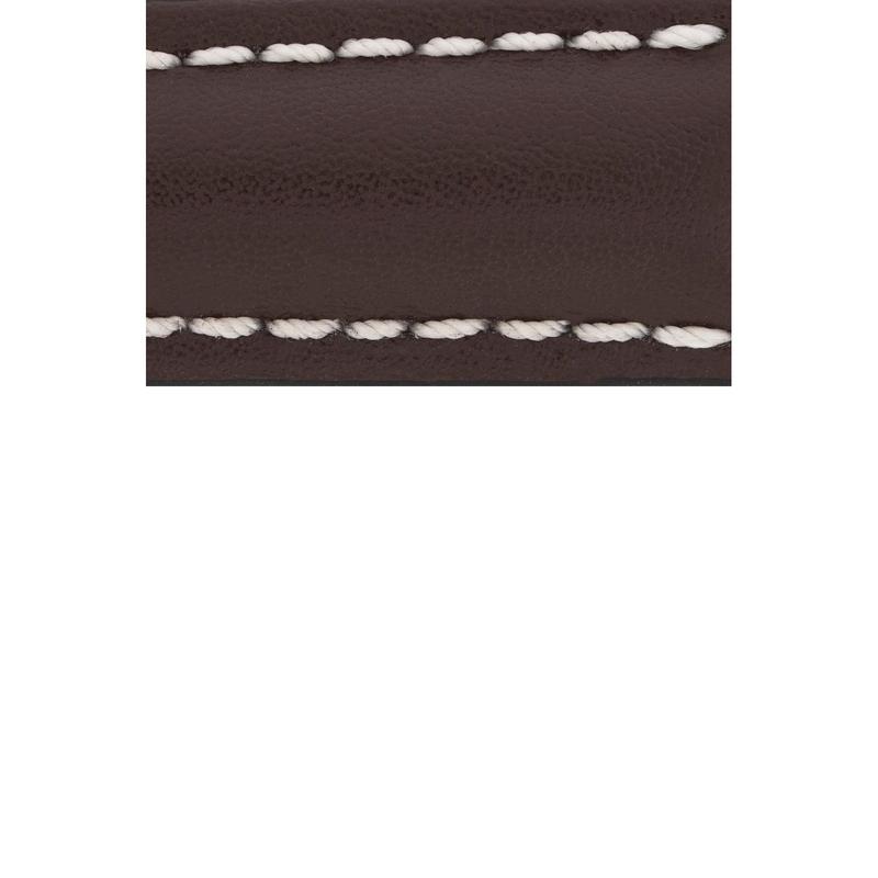 Hirsch HEAVY CALF Water-Resistant Calf Leather Watch Strap in BROWN