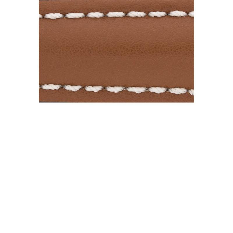 Hirsch HEAVY CALF Water-Resistant Calf Leather Watch Strap in GOLD BROWN