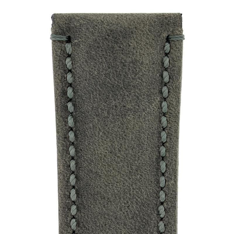 Hirsch HERITAGE Natural Calfskin Leather Watch Strap in ANTHRACITE
