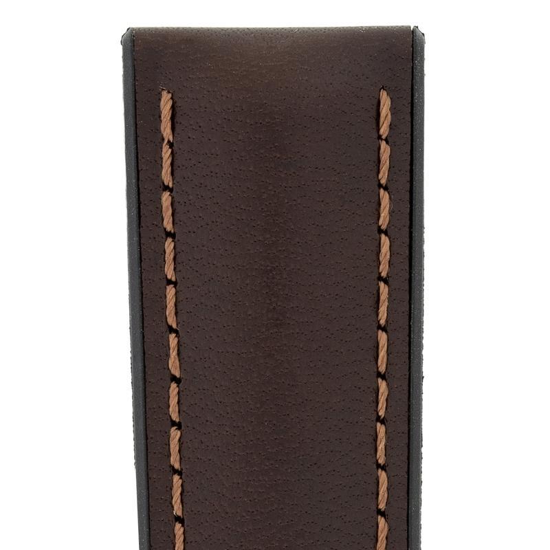 Hirsch JAMES Calf Leather Performance Watch Strap in BROWN