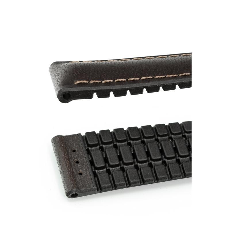 Hirsch JAMES Calf Leather Performance Watch Strap in BROWN