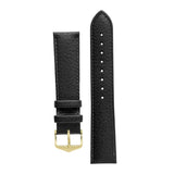 Hirsch KANSAS Buffalo Embossed Calf Leather in BLACK with Black Stitch