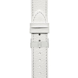 Hirsch KANSAS Buffalo Embossed Calf Leather in WHITE