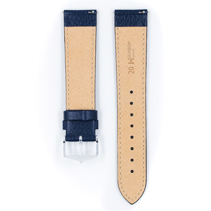 Hirsch KANSAS Calf Watch Strap in BLUE