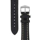 Hirsch LIBERTY Leather Watch Strap in BLACK