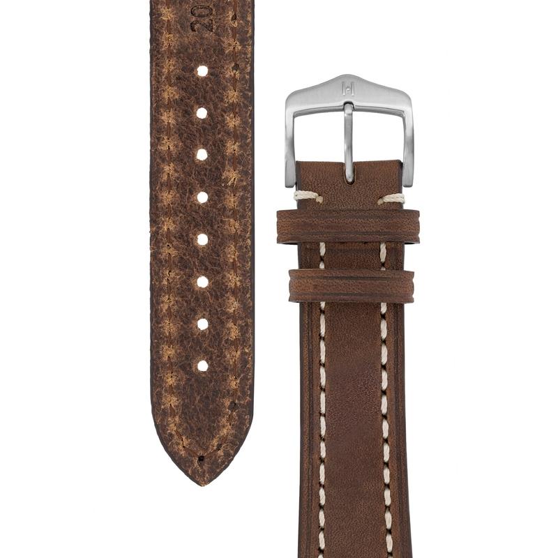Hirsch LIBERTY Leather Watch Strap in BROWN