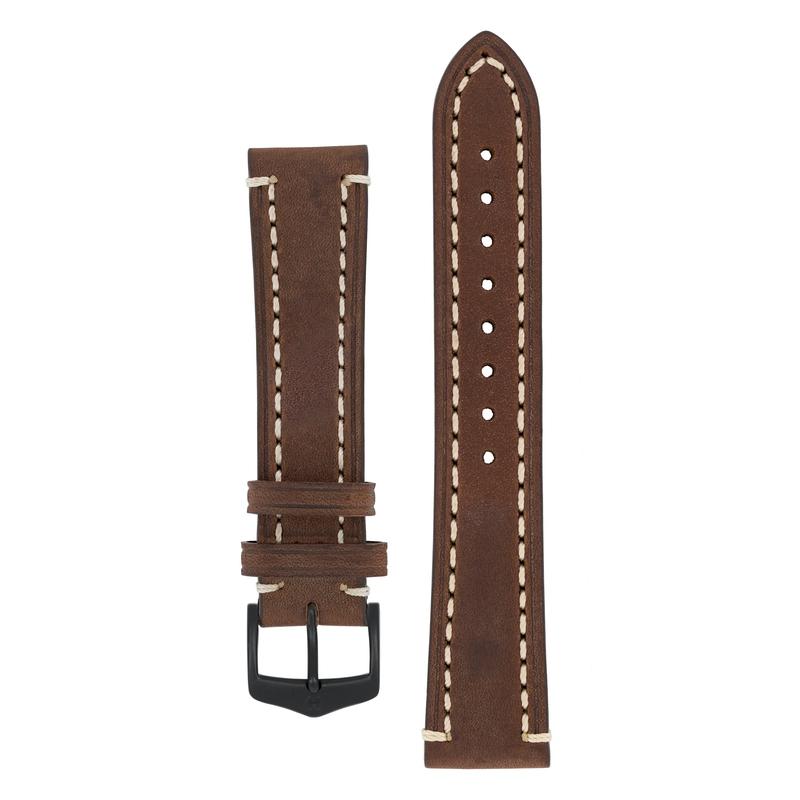 Hirsch LIBERTY Leather Watch Strap in BROWN