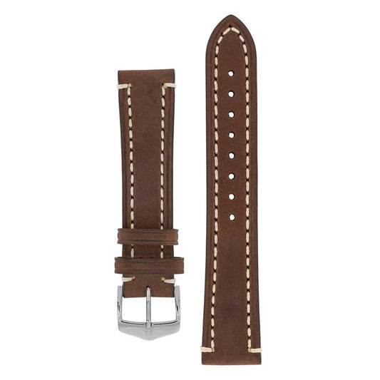 Hirsch LIBERTY Leather Watch Strap in BROWN