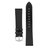 Hirsch LIZARD Leather Watch Strap in BLACK