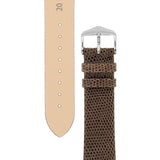 Hirsch LIZARD Leather Watch Strap in BROWN