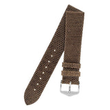 Hirsch LIZARD Leather Watch Strap in BROWN