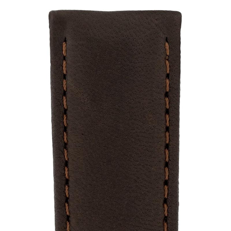 Hirsch MERINO Nappa Leather Watch Strap in BROWN