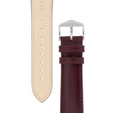 Hirsch OSIRIS Calf Leather Watch Strap in BURGUNDY