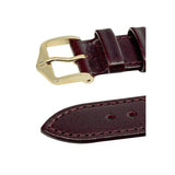 Hirsch OSIRIS Calf Leather Watch Strap in BURGUNDY