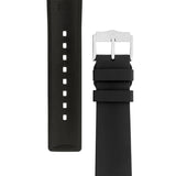 Hirsch PURE Natural Rubber Watch Strap in BLACK