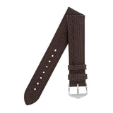 Hirsch RAINBOW Lizard Embossed Leather Watch Strap in BROWN