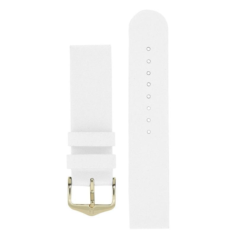Hirsch SCANDIC Calf Leather Watch Strap in WHITE