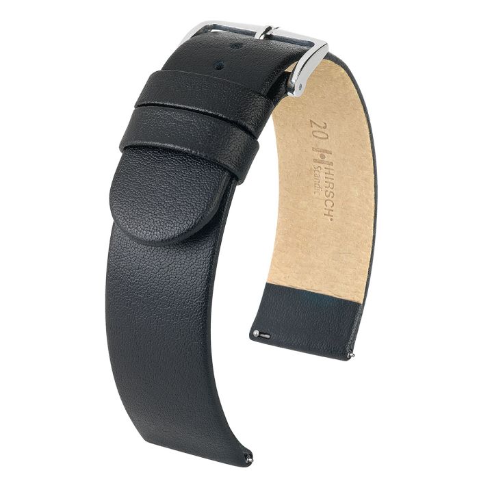 Hirsch SCANDIC Calf Watch Strap in BLACK