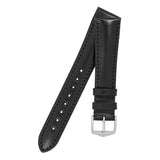 Hirsch SIENA Tuscan Leather Watch Strap in BLACK