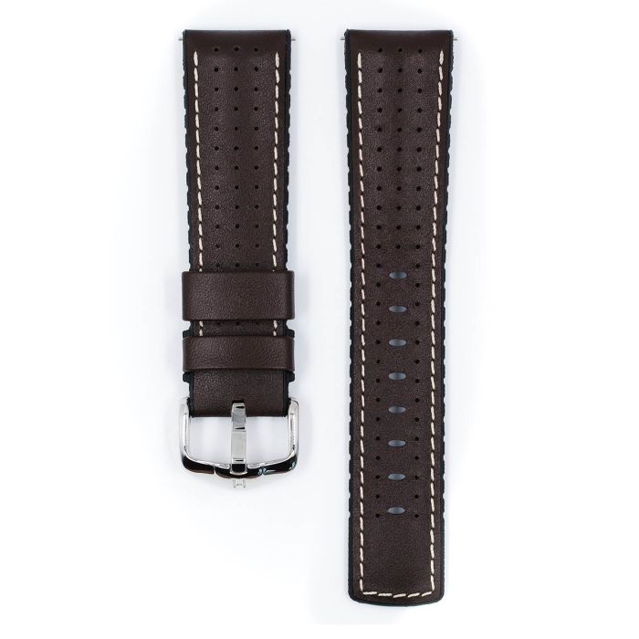 Hirsch TIGER Calf Watch Strap in BROWN