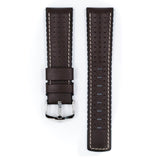 Hirsch TIGER Calf Watch Strap in BROWN