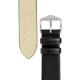 Hirsch TORONTO Fine-Grained Leather Watch Strap in BLACK