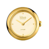 Idun Champaigne Dial Gold Rocking Charm Watch