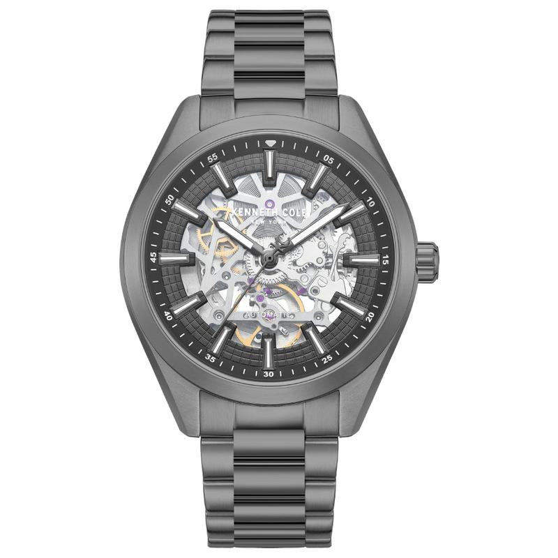 Kenneth Cole Automatic Men's Black Skeleton Dial 44mm Watch KCWGY0107907