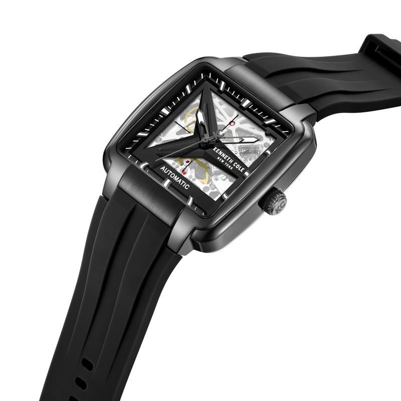 Kenneth Cole Gents Bushwick Silicone Strap Automatic Watch KCWGZ0089304