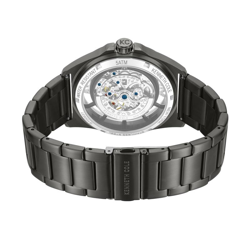 Kenneth Cole Gents IP Black Stainless Steel Automatic Watch KCWGY0065103