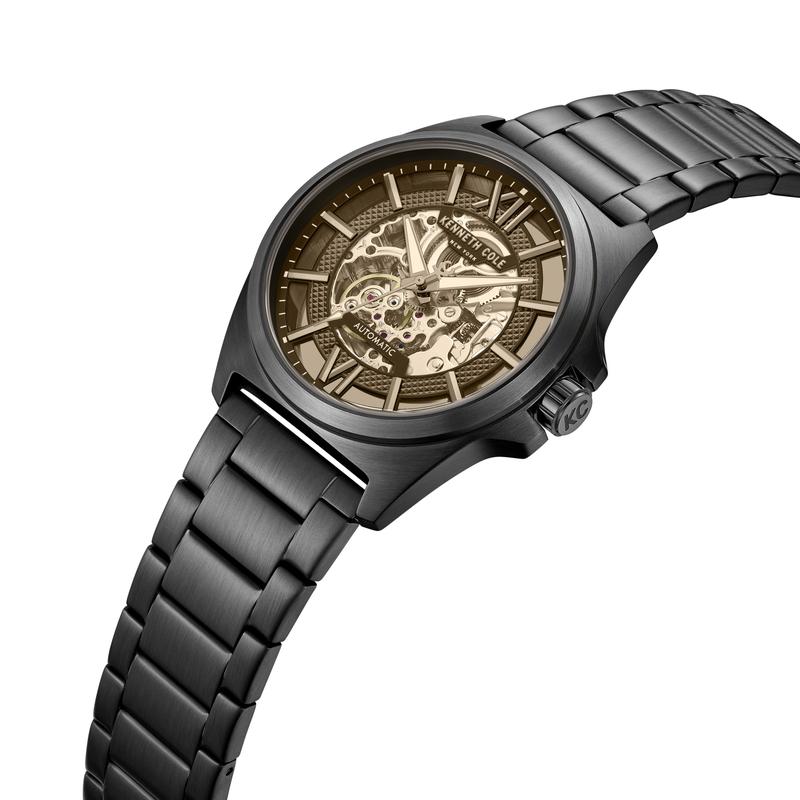 Kenneth Cole Gents IP Black Stainless Steel Automatic Watch KCWGY0065104