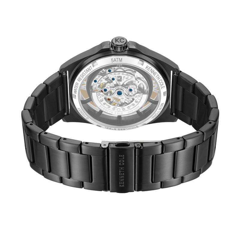 Kenneth Cole Gents IP Black Stainless Steel Automatic Watch KCWGY0065104