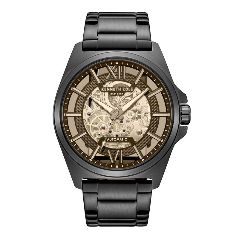Kenneth Cole Gents IP Black Stainless Steel Automatic Watch KCWGY0065104