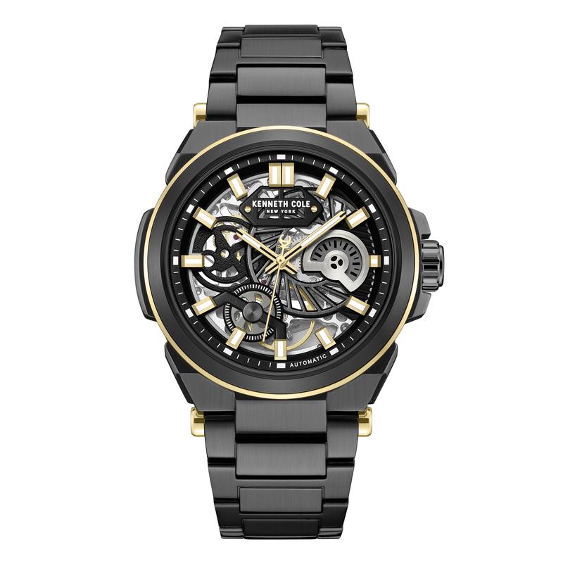 Kenneth Cole Gents IP Black Stainless Steel Automatic Watch KCWGY0065606