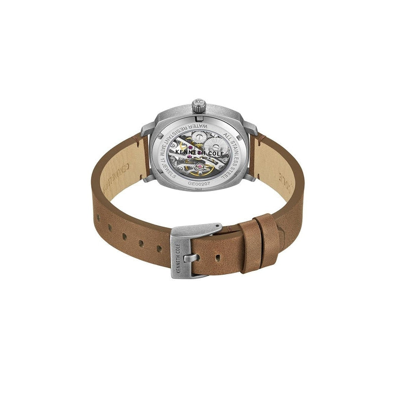 Kenneth Cole Gents Leather Mechanical Watch KCWGE0020701