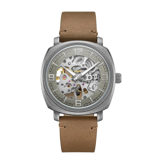 Kenneth Cole Gents Leather Mechanical Watch KCWGE0020701