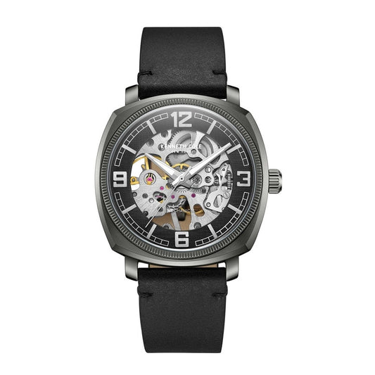 Kenneth Cole Gents Leather Mechanical Watch KCWGE0020703