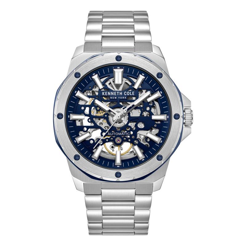 Kenneth Cole Gents Stainless Steel Gridlock Automatic Watch KCWGY0076704