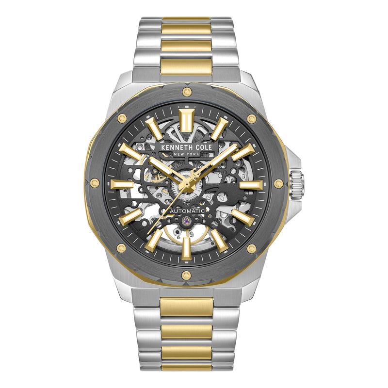 Kenneth Cole Gents Stainless Steel Gridlock Automatic Watch KCWGY0076705
