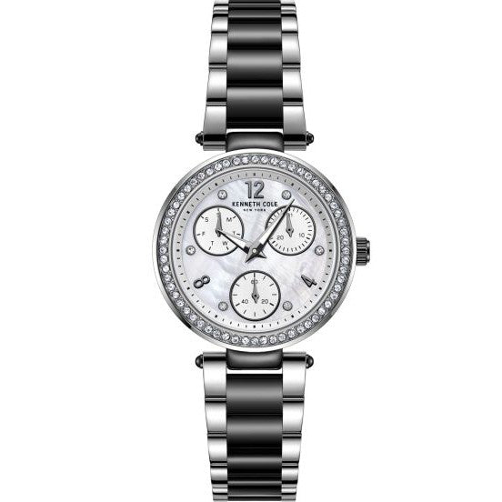 Kenneth Cole Ladies Black/Silver Stainless Steel Watch KC51065016