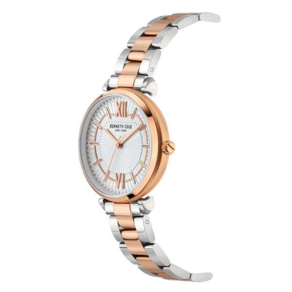 Kenneth Cole Ladies Rose Gold Two Tone Bracelet Watch KC51114004B