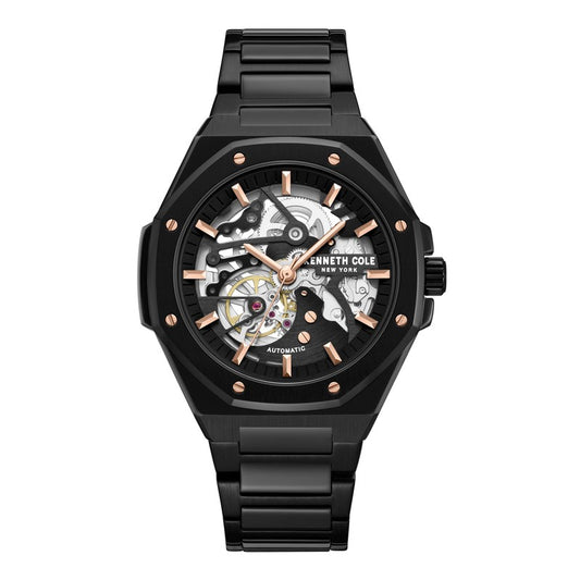 Awearness kenneth cole silver & black watch best sale