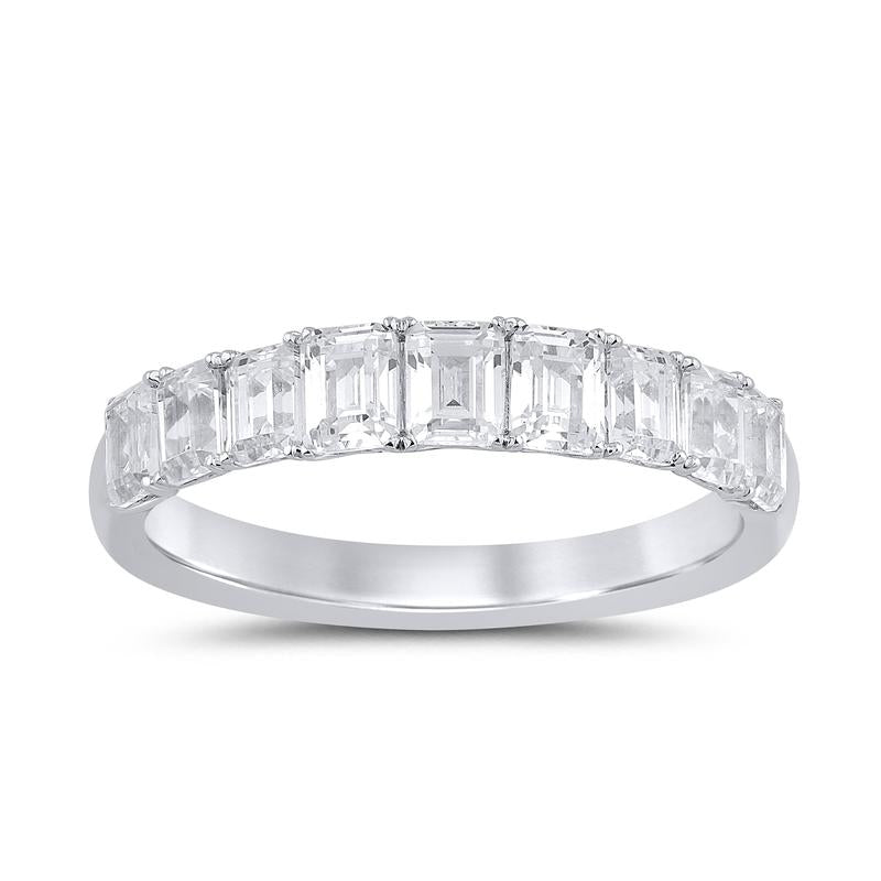 Lab-Grown Diamond Emerald Solitaire Ring 2.13ct 9ct White Gold