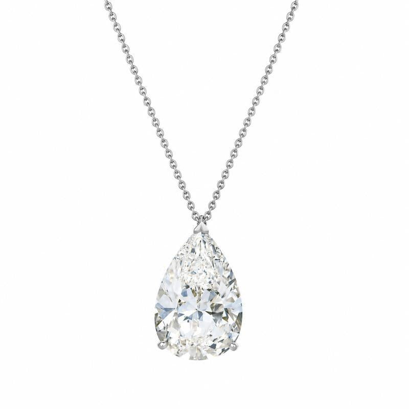 Lab-Grown Diamond Pear Pendant 1.01ct 9ct White Gold