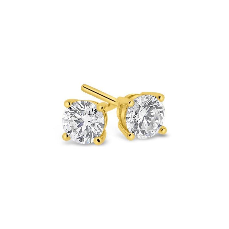 Lab-Grown Diamond Round Pendant 1.04ct 9ct Yellow Gold