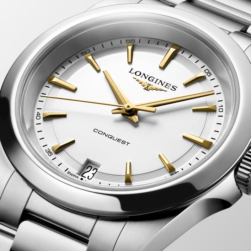 Longines Conquest Quartz 34mm Watch L3.460.4.12.6