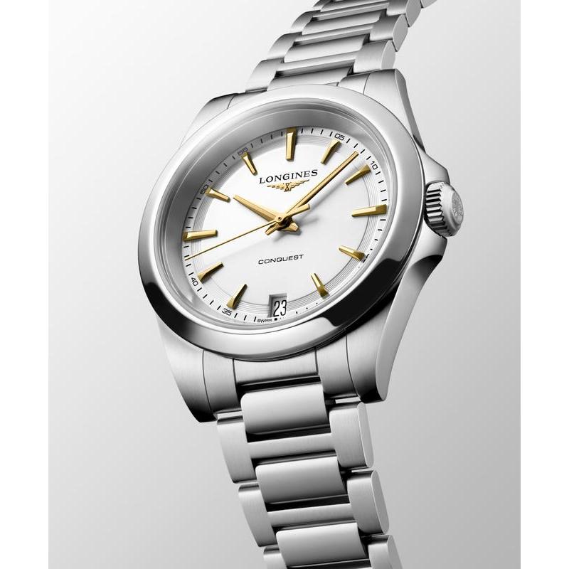Longines Conquest Quartz 34mm Watch L3.460.4.12.6
